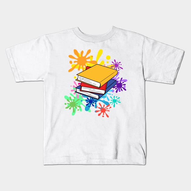 Book on color splash Kids T-Shirt by Orange-C